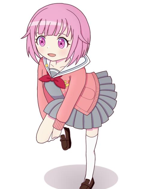 おっとっと！靴下を直す鳳えむちゃん