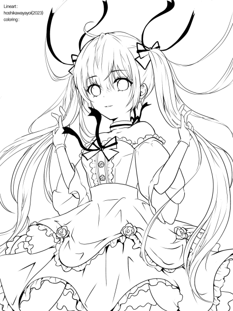 フルムーン(ぬりえ)