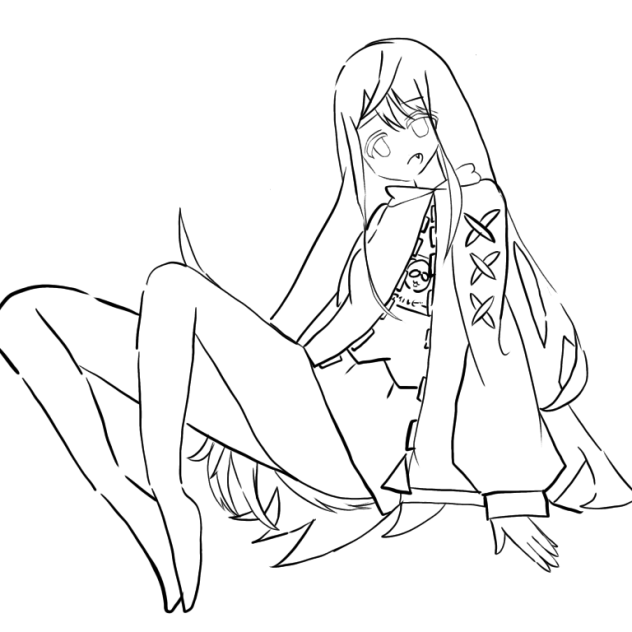 かっこいい系女子再び再来！線画あああいあい