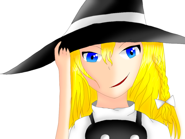 小学生が魔理沙を描いてみた