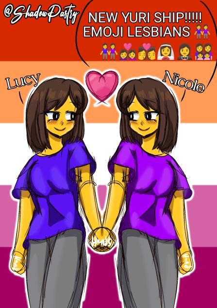 Emoji Lesbians 👭 (Sh!tpost Art)