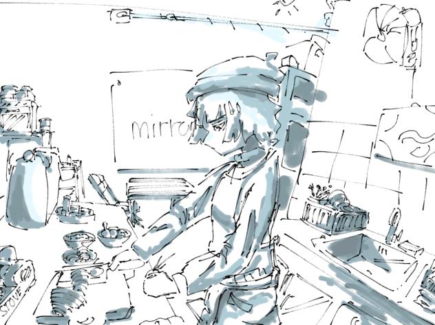 Kitchen cooking - ibisPaint