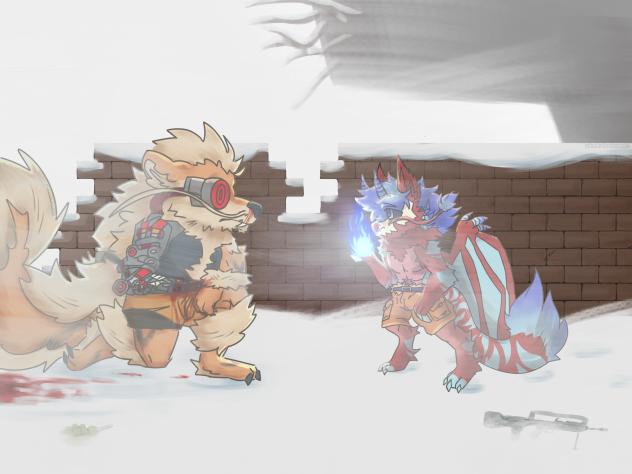 blood in the snow