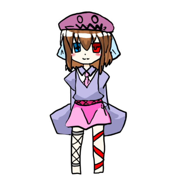 Miikoさん（主）をらくがき式立ち絵で描いてみた‼︎