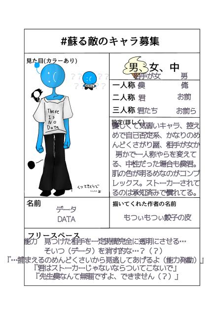 ぼくはでぇたぁあ（？）