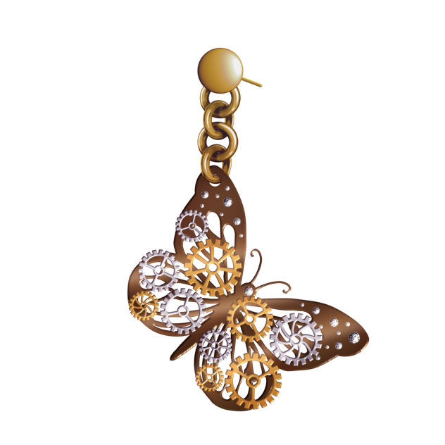 Steampunk earring 3