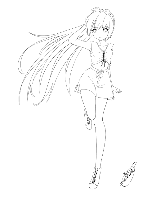 Summer breeze（線画）
