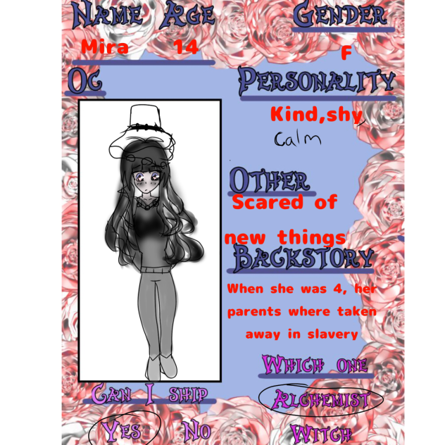 SilentGhostLyn’s Character form sub