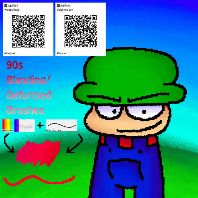 deformed brush qr codes