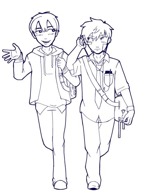 ivantill school au WIP
