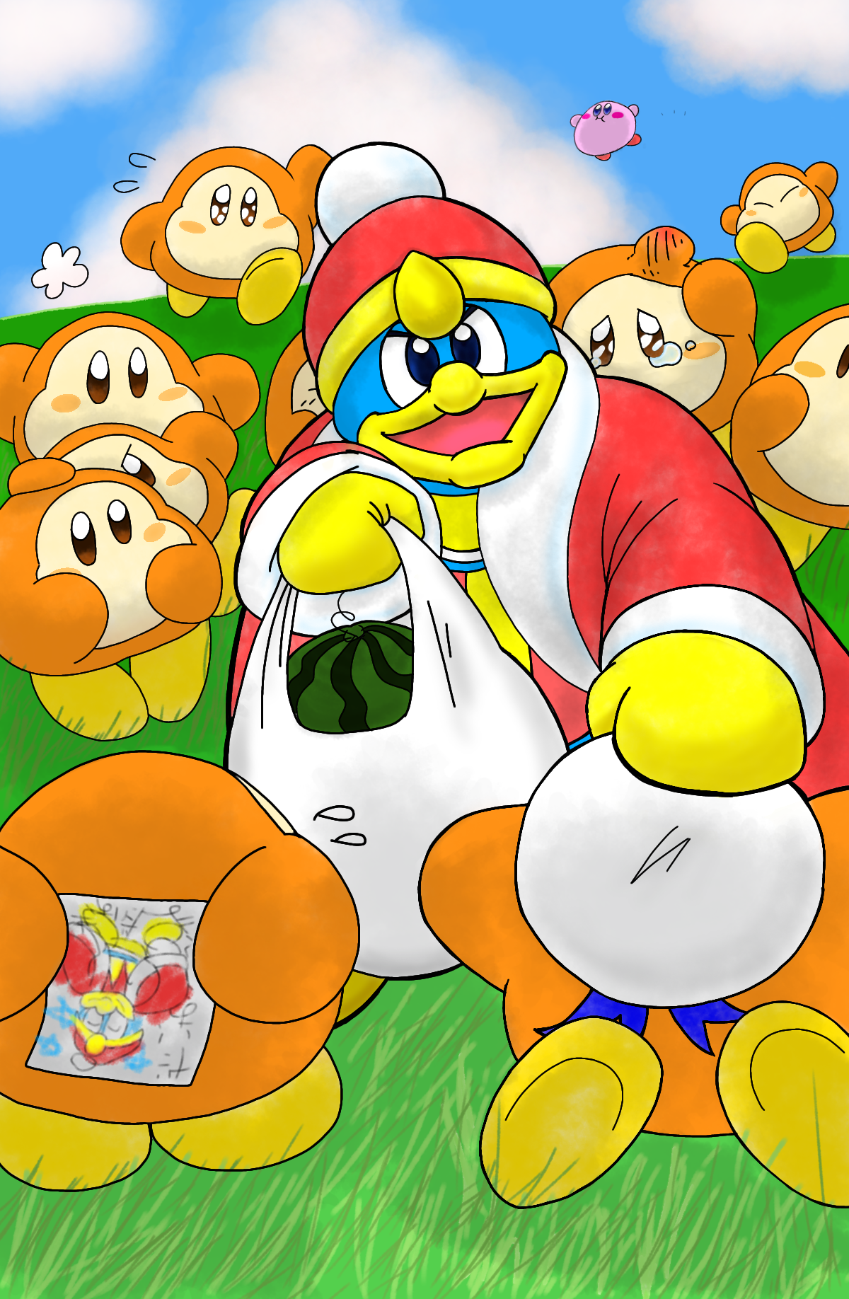 スイカを差し入れてくださるデデデ大王さま - ibisPaint