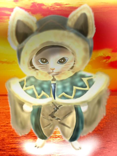 アイルー 厚塗りしてみた