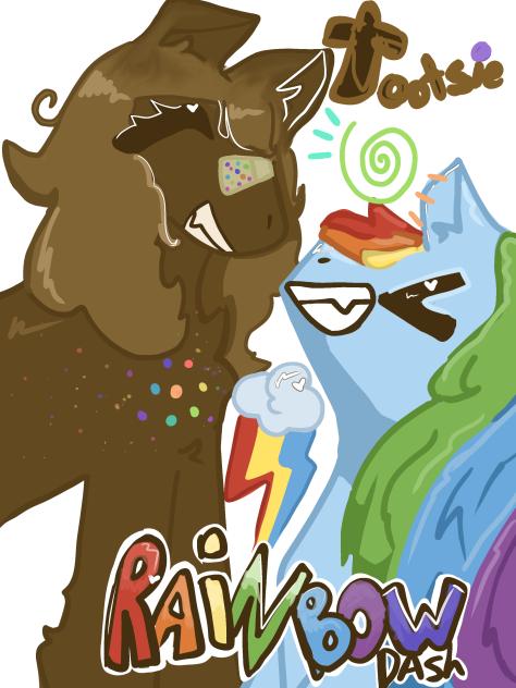TOOTSIE ROLL AND RAINBOW DASH