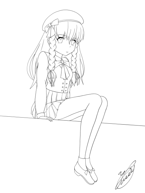 Favorites Girl（線画）