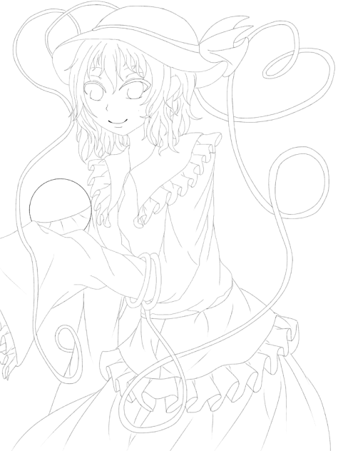 古明地こいしー線画ー