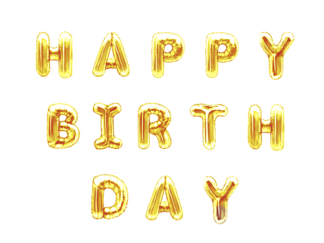 HBDバルーン(ゴールド)