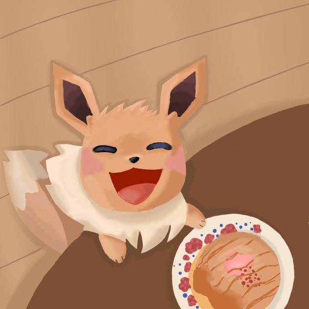 Eevee jumping for a snack