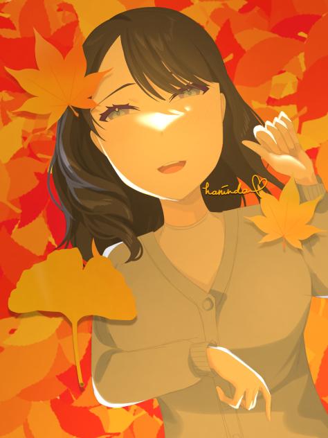 Ellen in Autumn Scenery