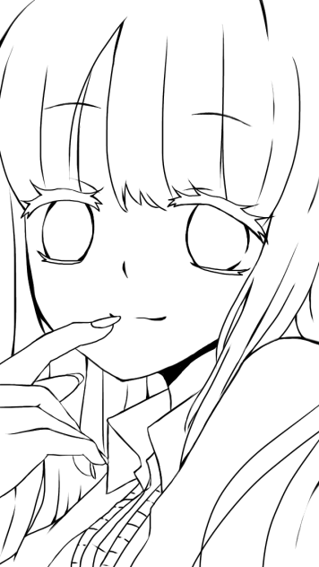 女の子  線画