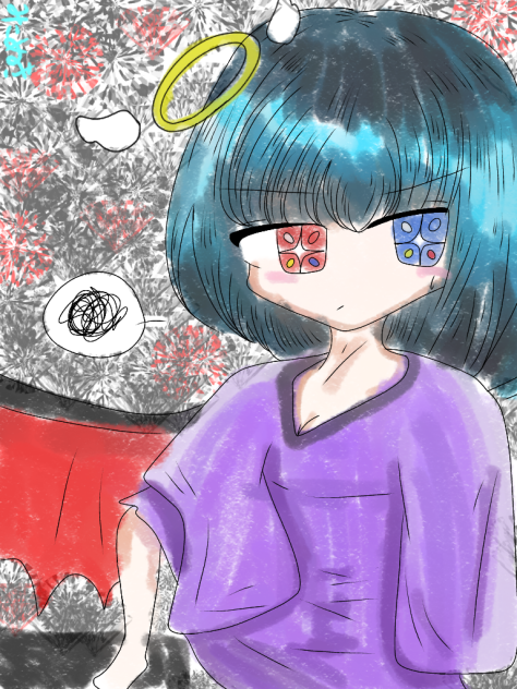 悪魔の天使(厚塗り)