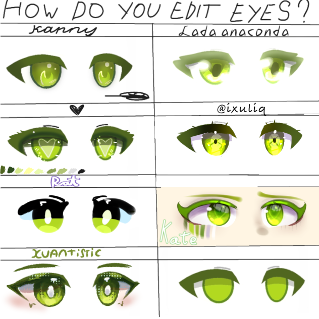 I love drawing and coloring eyes