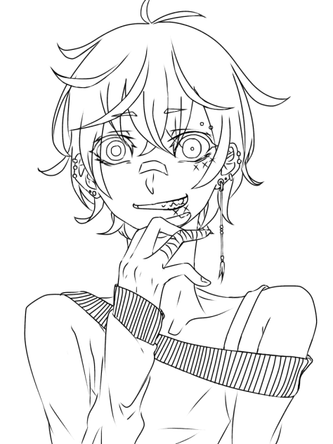 線画【塗ってくだせぇ】