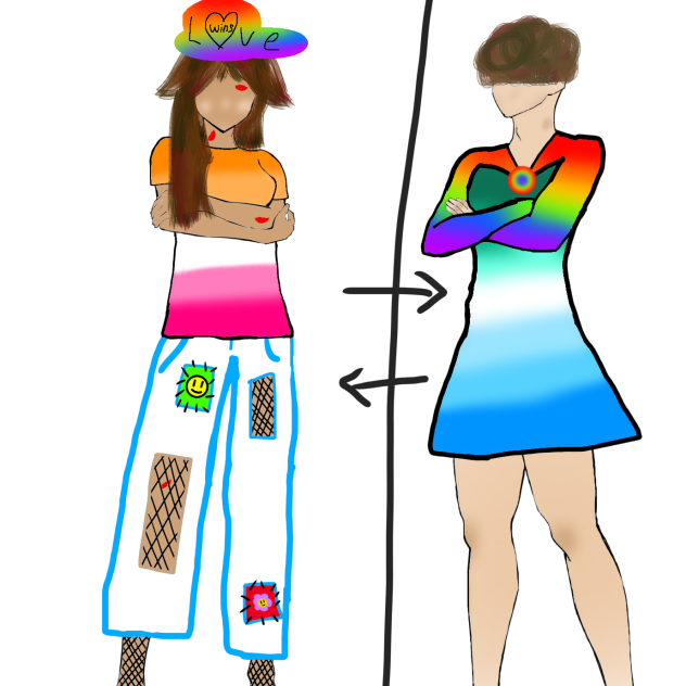 lesbian tomboy and gay girly boy