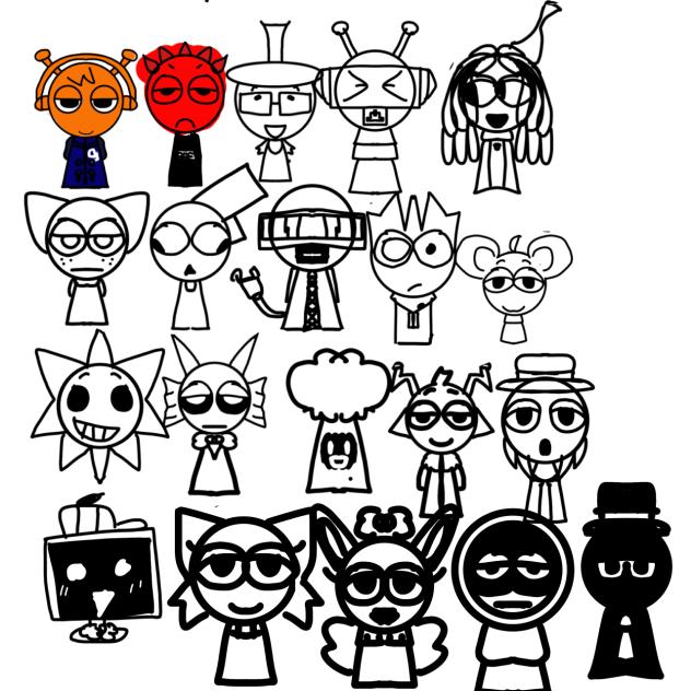 HELP 54 MIN And sprunki parodybox art!