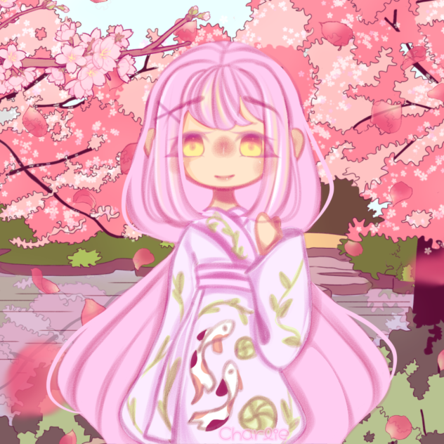 Cherry blossom garden