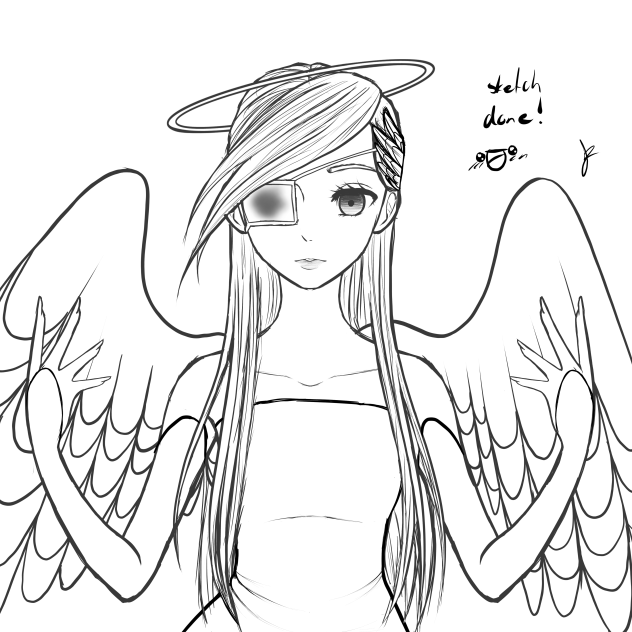 Sketch of an angel