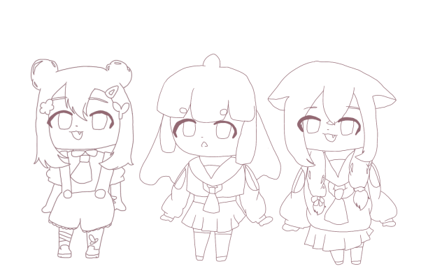 代理の線画