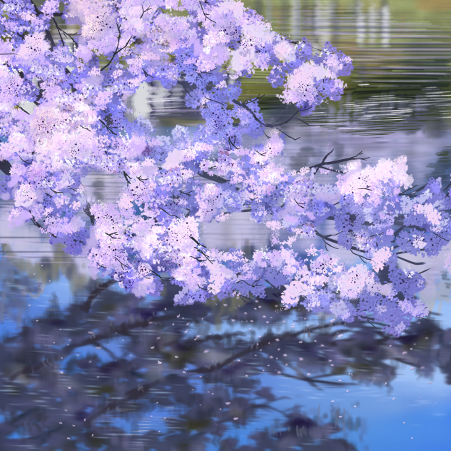 水の上の桜