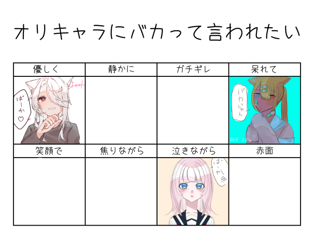 オリキャラにバカって言われたい‼︎