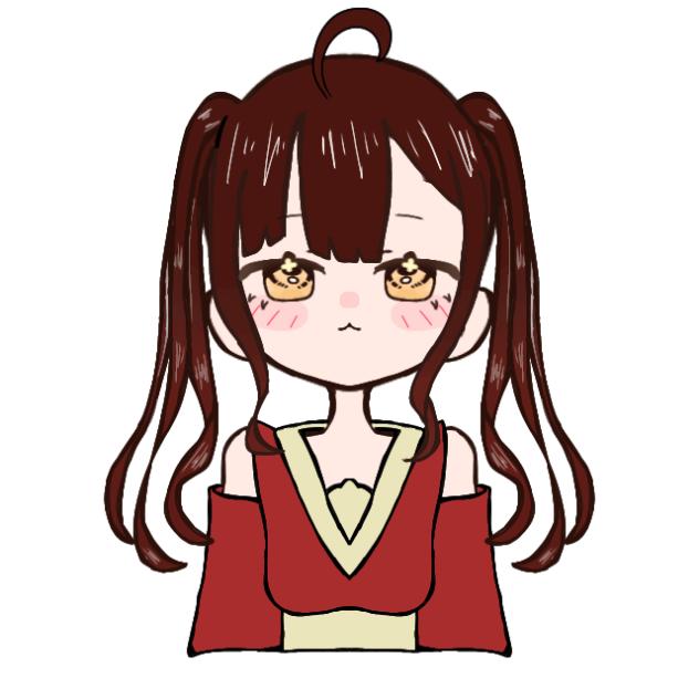 ツインテえるが、ただうなづくだけのアニメーション