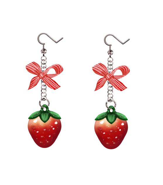 Strawberry earrings Y2K
