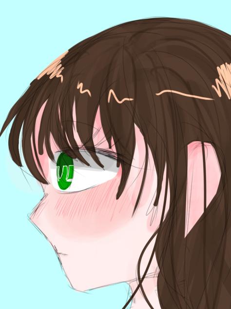 横顔練習！