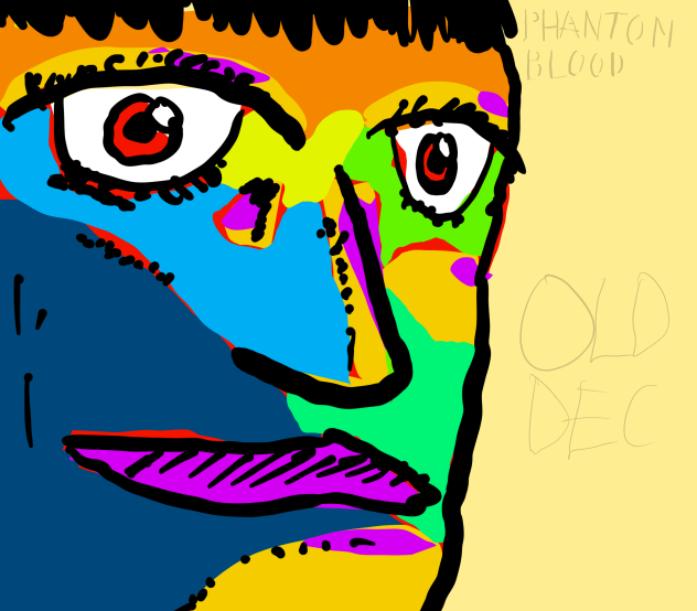 Multicolore faced man
