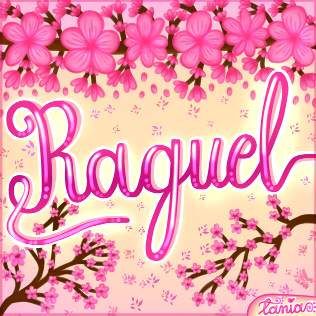 Lettering con el nombre Raquel 💗