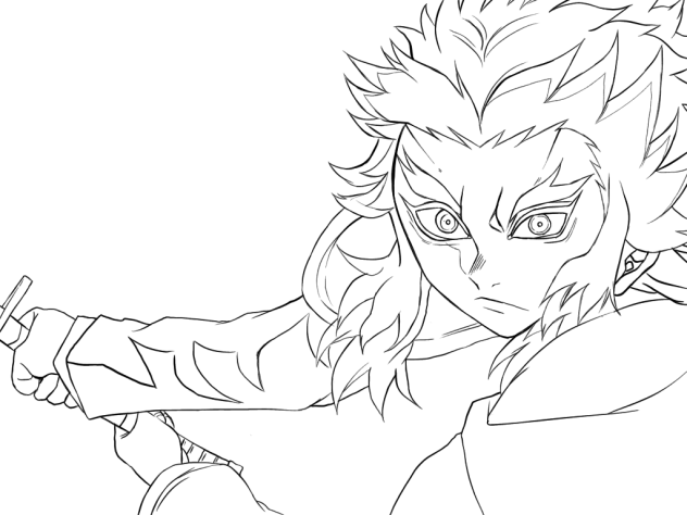 心を燃やせ！   煉獄さん    塗り絵