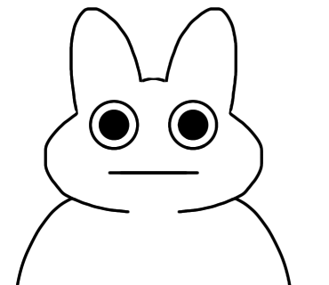 シンプルなうさぎを描きました。