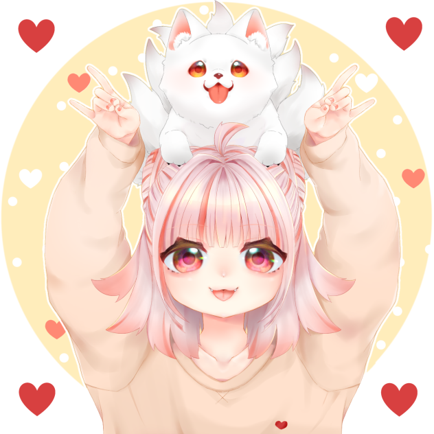こん〜🦊💛❤️