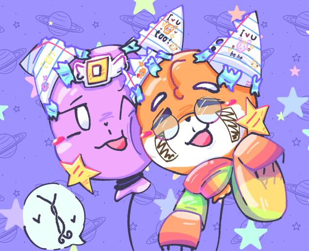 💜 The two balloon 🧡