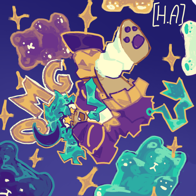 Gee in Gummybear space!!!