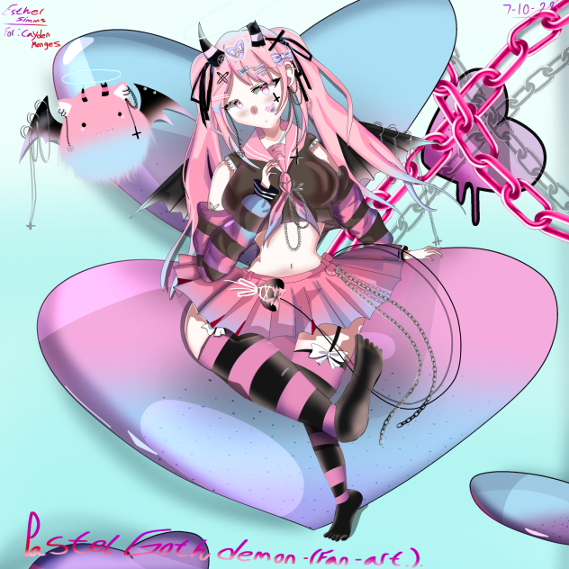 Pastel Goth Demon 😈 [Fanart]