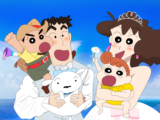 クレヨンしんちゃん新婚旅行ハリケーン Ibispaint