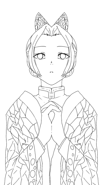 胡蝶しのぶ 線画