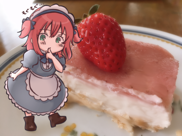 ルビィさんといちごチーズケーキ