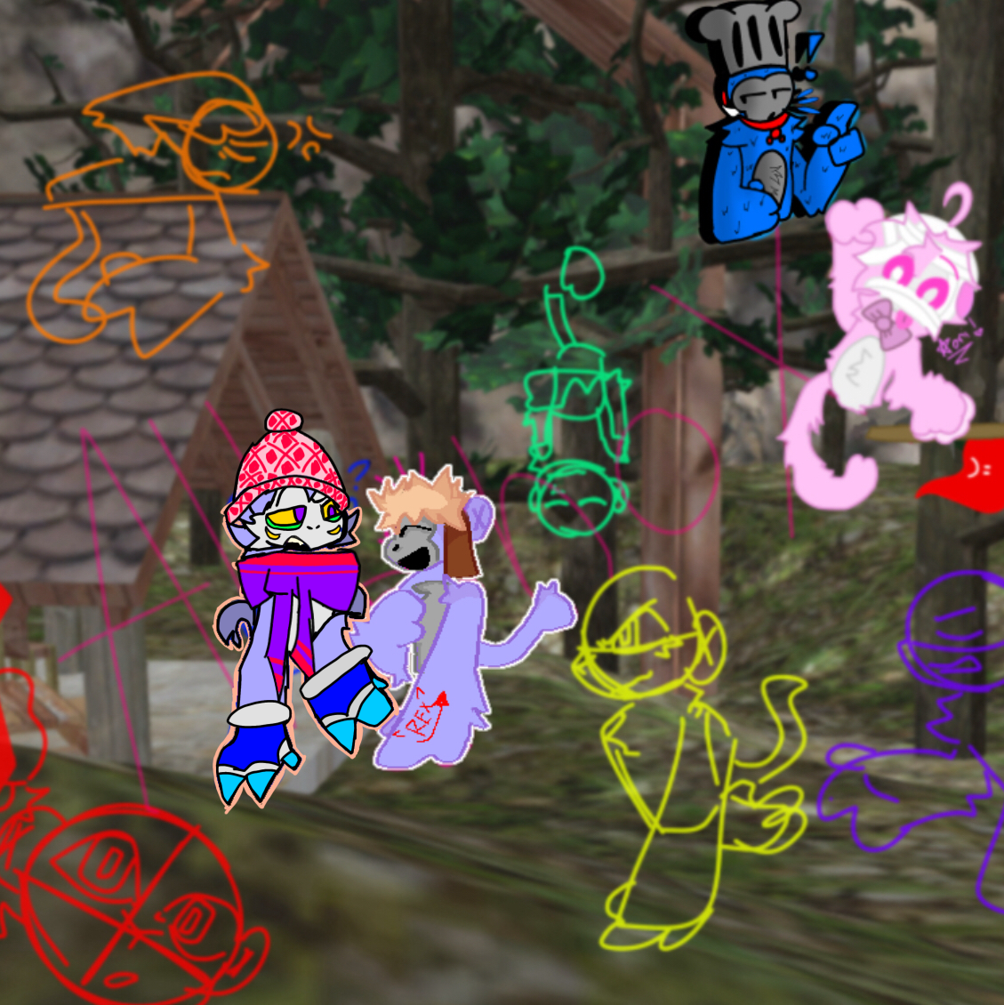 Another gtag collab in forest - ibisPaint
