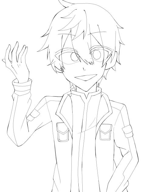 真澄隊長　塗り絵ver