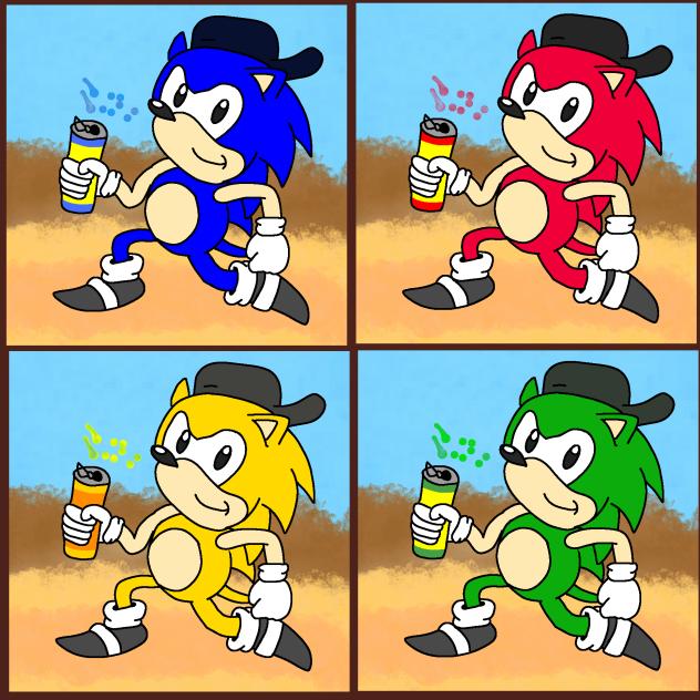 Sonic The Scout hedge (4 teamcolor)